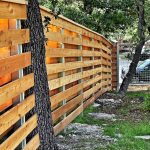 fence replacement austin newly installed shadowbox privacy fence in residential backyard